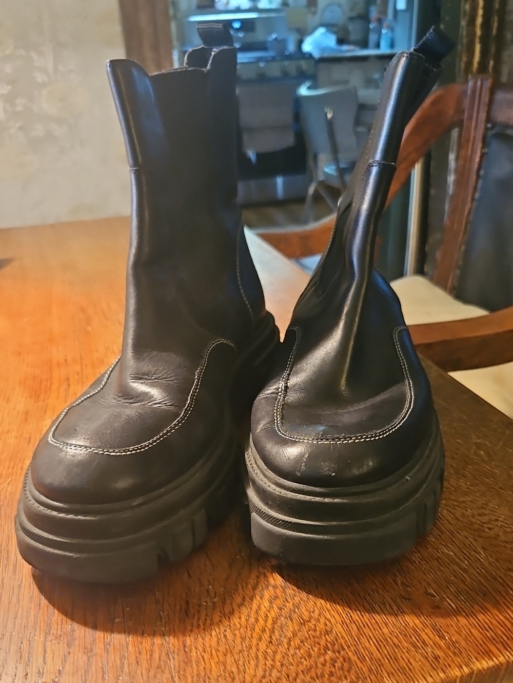 Marc Fisher Black Logo Detail Chelsea Boots
